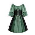 thumbnail image 2 of Robe Courte à Épaules Dénudées, Tenue de Fête Renaissance Médiévale Vintage à Manches Courtes, Robe Élégante et Confortable pour Femme, 2 of 3