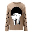 thumbnail image 4 of Chandails à Capuchon de Mode pour Femmes 2023 Oversize Texte Drôle Lettre Imprimée Col Rond Manches Longues Chandail en Molleton Ample Chandail Blouse 50 % de Rabais Liquidation Costumes Halloween/noël, 4 of 5