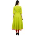 thumbnail image 1 of Bimba Kurti Ethnique de Designer pour Femmes, Robe Kurta Anarkali Évasée avec Pompon, 1 of 2