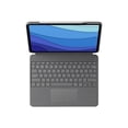 thumbnail image 2 of Logitech Combo Touch iPad Air (4ème, 5ème gén - 2020, 2022) Etui Clavier - Clavier Rétroéclairé Détachable avec Support,, 2 of 10