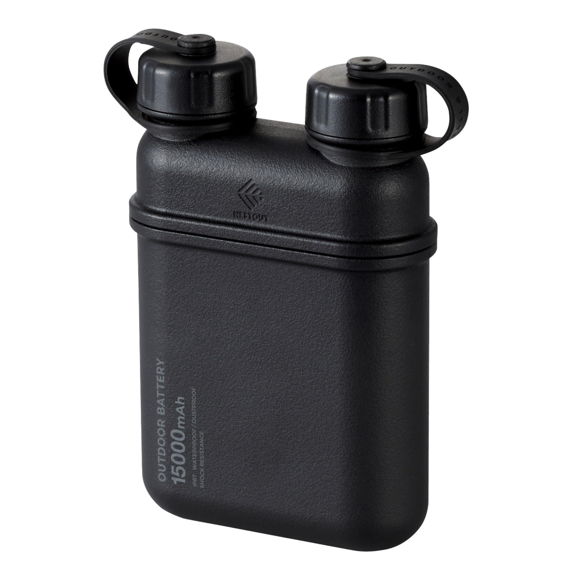 ELECOM NESTOUT Rugged Power Bank, 15000mAh Outdoor Charger, 32W USB C Fast Charging PD, Waterproof IP67, Heavy Duty Shockproof, T