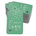 thumbnail image 1 of Inkdotpot Real Silver Foil Made With Love Text Tags Favor Hang Paper Tags 100 Pack, 1 of 6