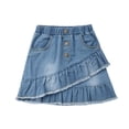 thumbnail image 1 of Fortune Jupe Plissée pour Tout-Petite Fille Jupe Mini à Volants Jupe en Denim Taille Haute, 1 of 7