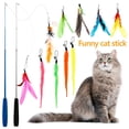 thumbnail image 3 of 12PCS Cat Feather Toys Interactive Cat Toys for Indoor Cat 2 Retractable Cat Teaser Wand 10 Refills with Bells Cat Chaser Toy Set for Exercising Kittens and Cats, 3 of 10
