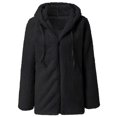 thumbnail image 2 of Innerwin Veste Unie pour Femmes Automne à Manches Longues avec Capuche Noir L, 2 of 5