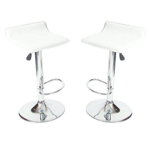 Nicer Furniture White Metal Bar Stool