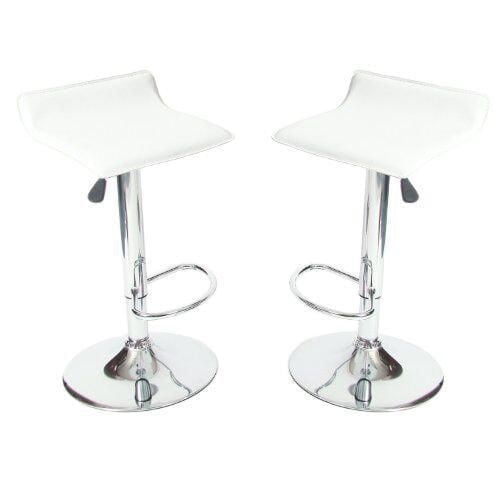 Nicer Furniture White Metal Bar Stool