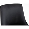 thumbnail image 2 of Meridian Furniture Karina Chaise de Bureau Pivotante Réglable en Velours Noir et Chrome, 2 of 12