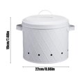 thumbnail image 2 of Tumotour Mesh Fruit Vegetable Bucket Kitchen Potato Onions Garlic Storage Bucket Potato Storage Jar Metal Bucket With Lid, 2 of 6