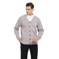 thumbnail image 3 of TOPTIE Cardigan pour Homme Coupe Décontractée Col en V Coton-Beige-P, 3 of 8