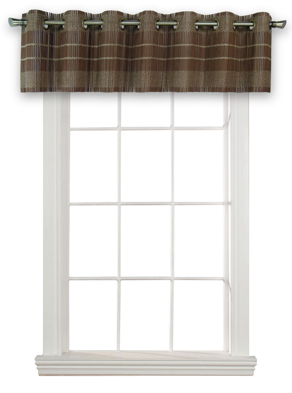 Versailles' Bamboo Wood Grommet Top Curtain Valance 72in x 12in