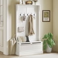 thumbnail image 2 of HOMCOM Hall Tree with Storage Bench and Coat Rack for Entryway, 2 of 9