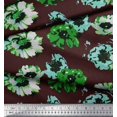 thumbnail image 2 of Soimoi Polyester Crepe Fabric Flower Artistic Print Fabric by Yard 42 Inch Wide, 2 of 3