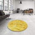 thumbnail image 4 of Ahgly Company Tapis d'Intérieur Lavable en Machine Carré Transitionnel Jaune Banane, 7 Pieds Carré, 4 of 7