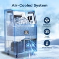thumbnail image 3 of Coolake Commercial Ice Maker 200 lbs/24H, Air Cooled Under Counter Ice Machine with 55 lbs Ice Storage for Home Bar, 3 of 8
