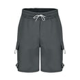 thumbnail image 4 of EOYWHK Cycling Shorts for Men Elastic Waist Athletic Shorts Loose Fit Solid Color Gym Workout Running Shorts, 4 of 7