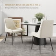 thumbnail image 4 of HOMCOM Dining Chairs Set of 2, PU Leather Kitchen Chairs with Metal Legs, 4 of 10