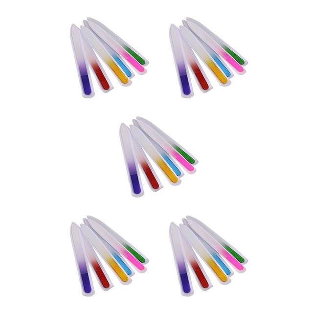 Ruiboury 6PCS/Set Nail File Frosted Lightweight Wear-resistant Sturdy Reusable DIY Handicrafts Glass Nail Art Manicure Tools 9cm 5Set