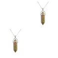 thumbnail image 4 of QualitChoice Hexagon Column Charm Exquisite Women Men Making Findings Handmade Anniversary Hanging Pendants Colorful Crystal Unakite 2Set, 4 of 6