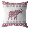 thumbnail image 1 of HomeRoots 412284 Coussin Décoratif Éléphant Rouge et Blanc 26 Po. pour Intérieur et Extérieur, 1 of 1