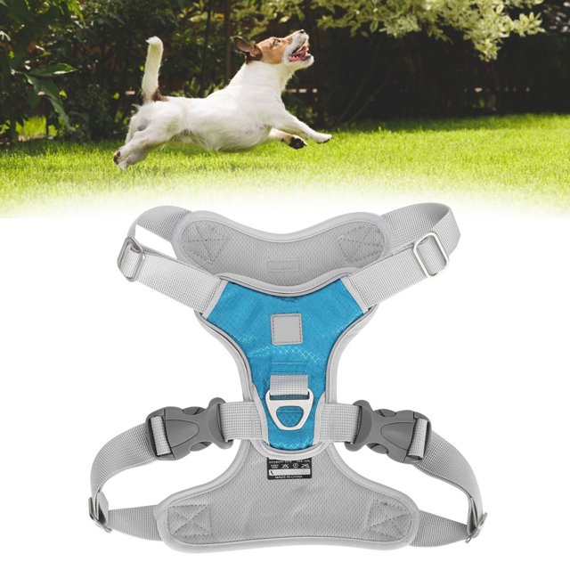 Dog Harness,No Pull Pet Harness With 2 Leash Clips, Adjustable Breathable Pet Harness With Reflective Trim Step In,Reflective Outdoor Pet Oxford Vest,for Cat Dog Outdoor Walking