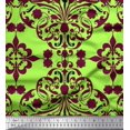 thumbnail image 1 of Soimoi Polyester Crepe Fabric Moroccan Damask Print Fabric by Yard 52 Inch Wide, 1 of 3