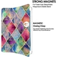 thumbnail image 2 of iPad Mini 7.9 Inch 5 Gen [ Mini 5th Generation 2019 ] A2133 A2124 A2126 MUXH2LL/A MUXF2LL/A MUXG2LL/A Trifold Printed Slim Adjustable Stand Feature Case with TPU Heat Dissipation Back - Diamond Grid, 2 of 6