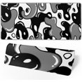 thumbnail image 4 of Black and White Mouse Pad 31.5”x11.8” Geometric Design Extended Large Mousepad Keyboard Mouse Mat Desk Pad Non-Slip Rubber Base Stitched Edge Large XXL Mousepad for Gaming Laptop Computer Desktop, 4 of 6