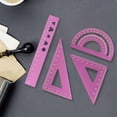 thumbnail image 1 of Ensemble de Règle en Alliage d'Aluminium pour Étudiant, Règle de Dessin Multifonctionnelle, Règle Droite, Règle Triangulaire, Rapporteur, Quatre Ensembles de Règle, Règle d'Échelle en Métal, 1 of 6