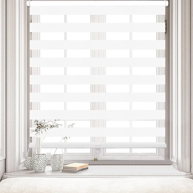 Cordless Zebra Blinds Window Shades Day and Night Shades for Light Control Dual Layer Light Filtering Sheer Blinds out Window Treatments