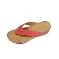 thumbnail image 1 of Sandales Compensées pour Femmes Sandales de Plage à Enfiler Bout Ouvert Semelle Souple Antidérapantes Respirantes Sandales de Plage de Plage Rouges, 1 of 5