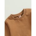 thumbnail image 3 of Kmbangi Baby Boys Long Sleeve Crew Neck Sweatshirt with Elastic Waist Sweatpants Infant Spring Fall Clothes, 3 of 8