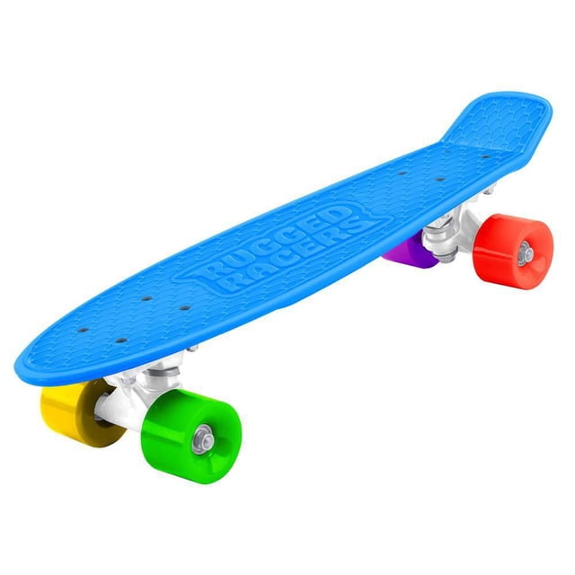 Rugged Racer 27 Inch Skateboard Cruiser Pennyboard, Light Blue