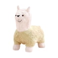 thumbnail image 2 of LSLJS Upholstered Stool Lamb's Fleece Fabric Footrest Change Shoe Footstool Wood Multifunctional Sofa Tea Stool for Living Room Bedroom Porch Polyester Shoe Bench, 2 of 6