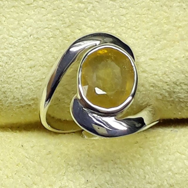 Natural Yellow Sapphire Ring,Birthstone Ring,adjustable Bezel set ring,Gemstone ring,Simple Ring,astrological purposes