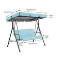 thumbnail image 2 of Outdoor Chair Cushion Cover Replacement for 3-Seat Patio Furniture - Waterproof Sun Protection with Easy Installation, 2 of 5