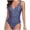 Blue, variant on IROINID Womens One Piece Swimsuits Deep V Neck Bathing Suit Solid Color Backless Swimming Suits Gift for Wife Purple XL