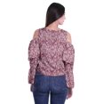 thumbnail image 4 of Moomaya Cold Shoulder Tops Shirts For Women Button Down Long Ruffle Sleeve Top, 4 of 4