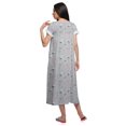thumbnail image 4 of Moomaya Chemise de Nuit en Coton Imprimée pour Femmes à Manches Courtes, 4 of 5