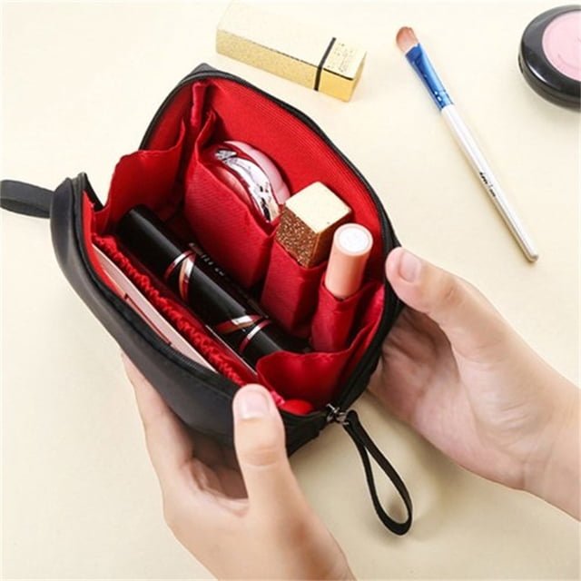 Compact Travel Cosmetic Organizer Mini Purse Makeup Bag For Women And Girls Portable Toiletry Pouch