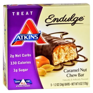 Atkins Endulge Bar Noix de caramel Chew - 5 Barres