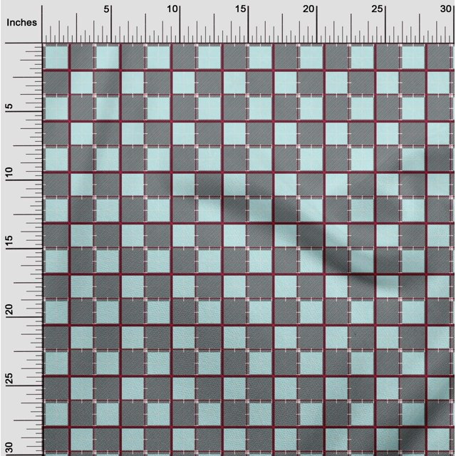oneOone Cotton Flex Fabric Tartan Check Print Sewing Fabric BTY 40 Inch Wide