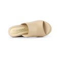 thumbnail image 4 of BLISSFUL STEP Chaussures pour Femmes Talon Compensé Bout Ouvert Espadrilles Mules à Plateforme Beige 10, 4 of 8