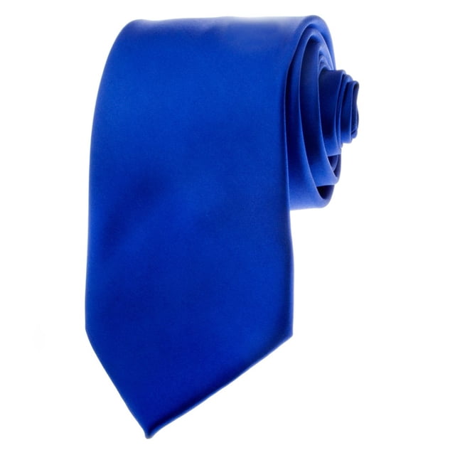 TopTie Cravate Unisexe Couleur Unie Bleue Cravate Régulière