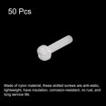 thumbnail image 3 of Unique Bargains Nylon Machine Screws, M2x10mm Slotted Pan Head Fasteners Bolts, White 50Pack, 3 of 4