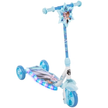 Trottinette préscolaire a 3-roues la Reine des Neiges de Disney avec lumières LED, Bleu