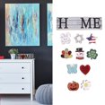 thumbnail image 4 of Wooden Home Decoration, 10 Interchangeable Icons Door Pendant Decoration Create Inviting   for Holiday Decoration, 4 of 8