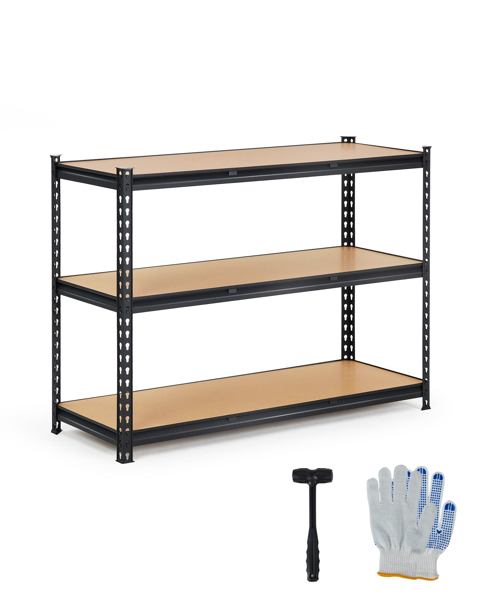 Heavy Duty 3-Tier Adjustable Metal Kitchen Storage Shelf - Utility Organizer Rack - 1320lbs Capacity - Garage, Pantry, Warehouse Use - Black, Size: 150x60x91.2cm