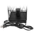 thumbnail image 2 of Simple Designs Black Geometric Square Metal Table Lamp, 2 of 4