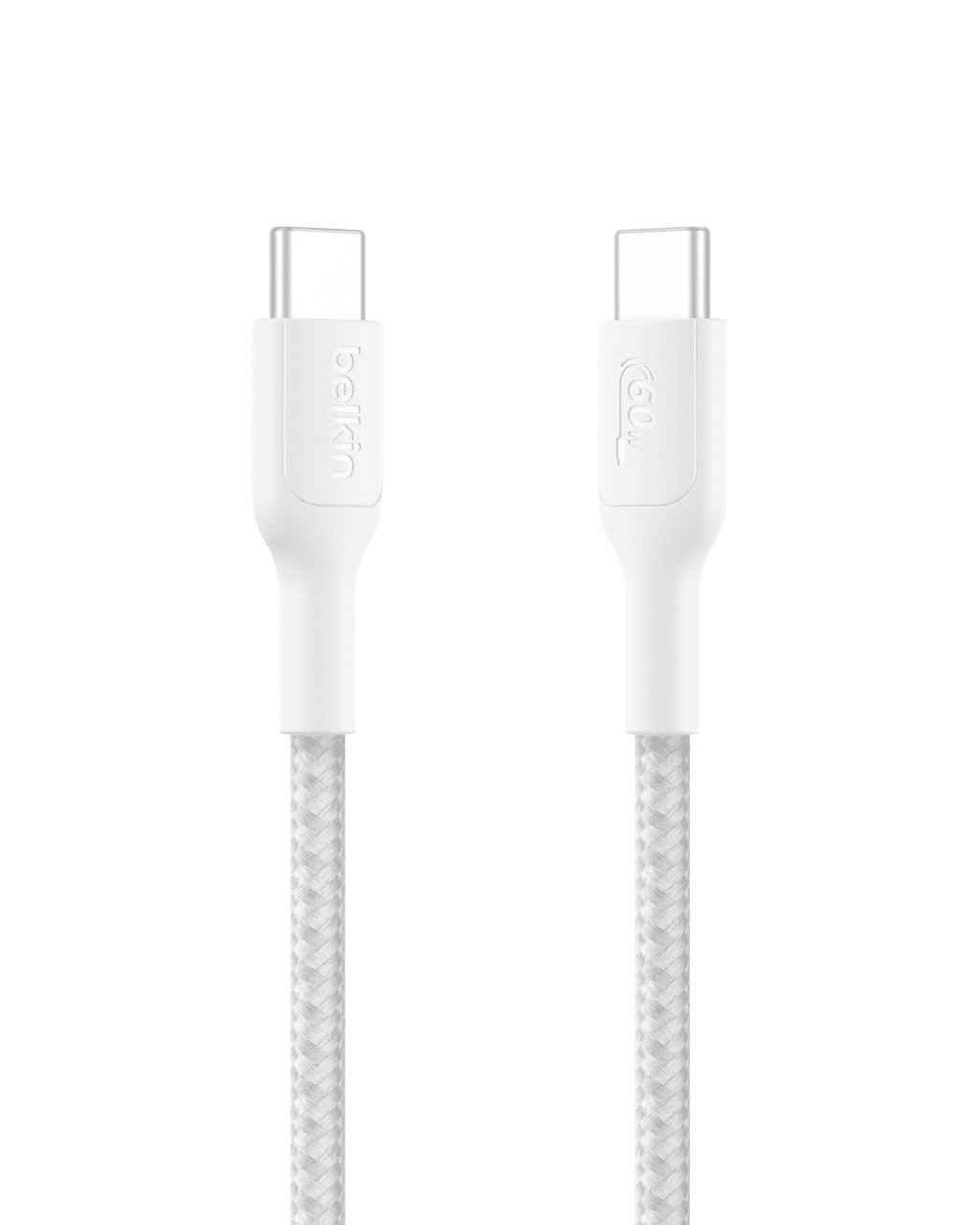 Belkin BoostCharge Braided USB-C to USB-C Cable (1M/3.3ft. 60W) - Soft, Flexible Fast-Charging Cable, Type C Charger Cord for iPhone 16 & 15 Series, Galaxy S25, MacBook, iPad Pro, & More Black USB 2.0
